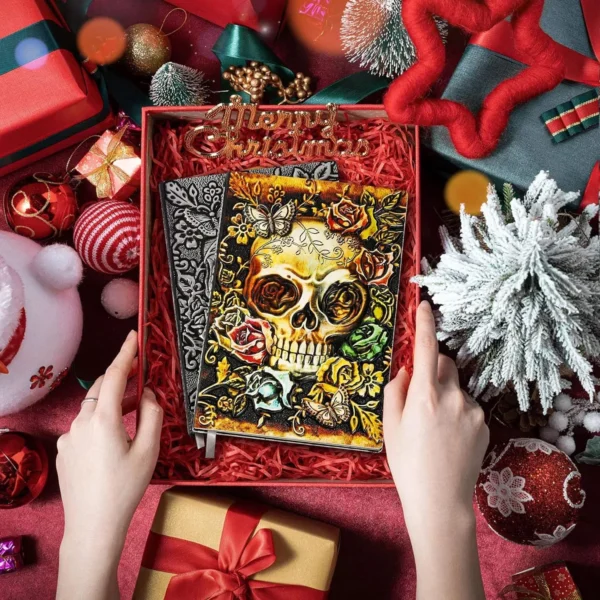 3D Skull Leather Journal